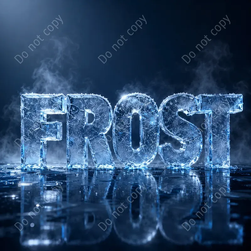 Frozen Crystal Ice 3D Logo Makers