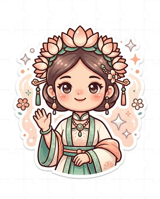 Cultural Princess Sticker Art