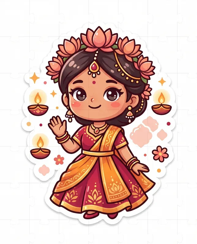 Cultural Princess Sticker Art