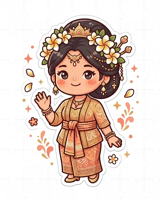 Cultural Princess Sticker Art