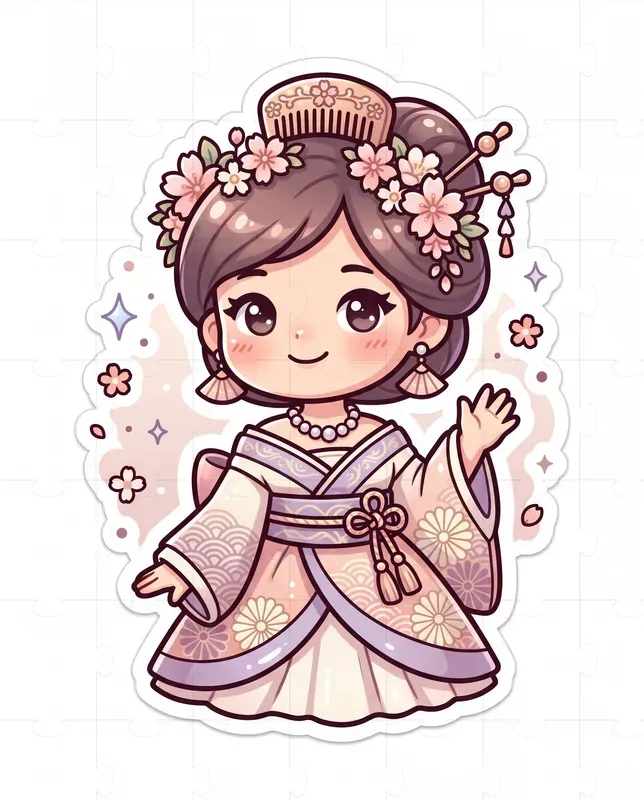 Cultural Princess Sticker Art