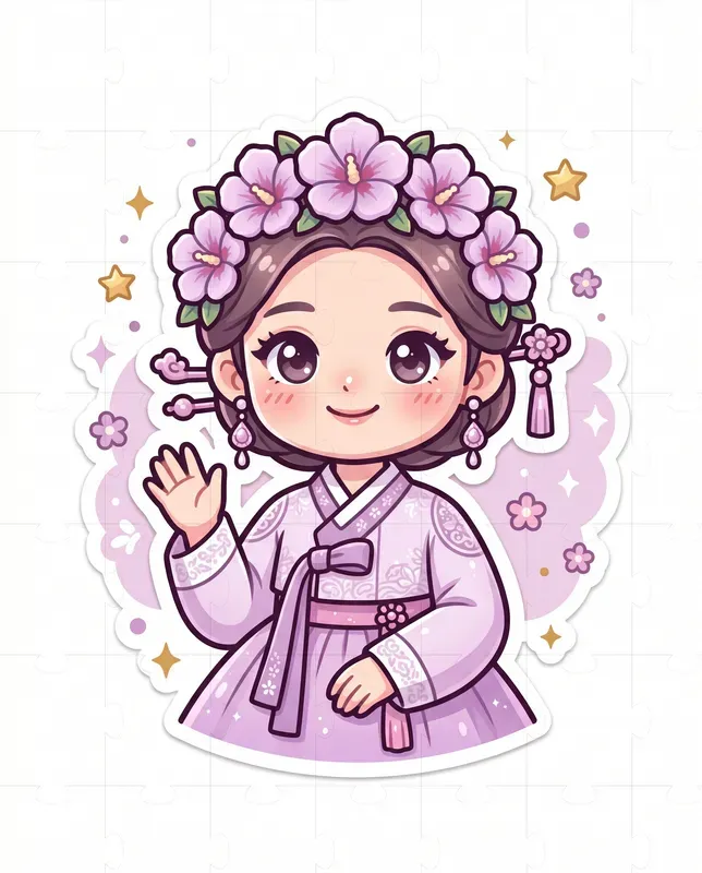 Cultural Princess Sticker Art
