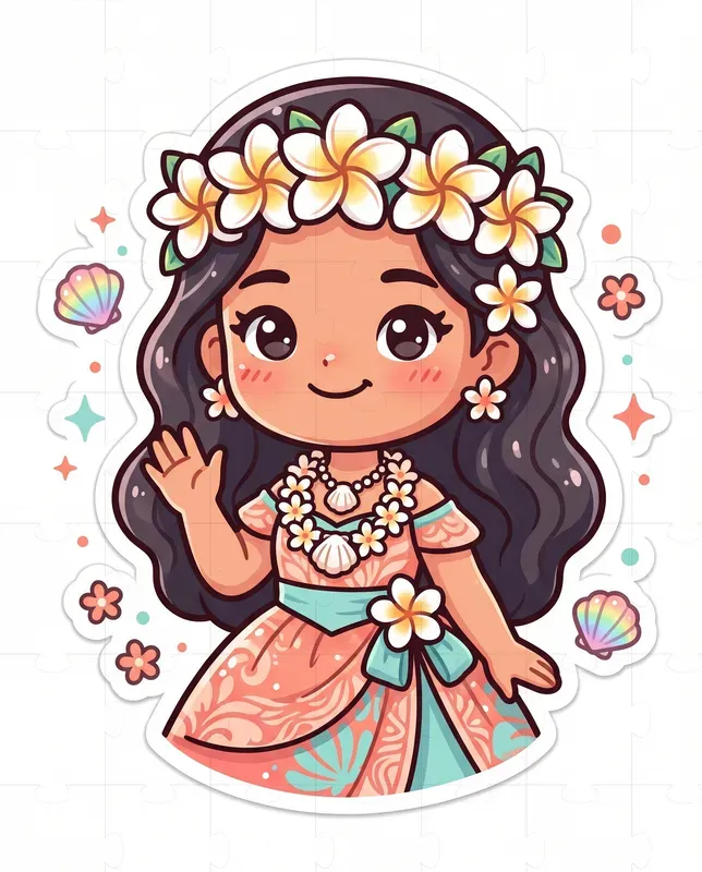 Cultural Princess Sticker Art