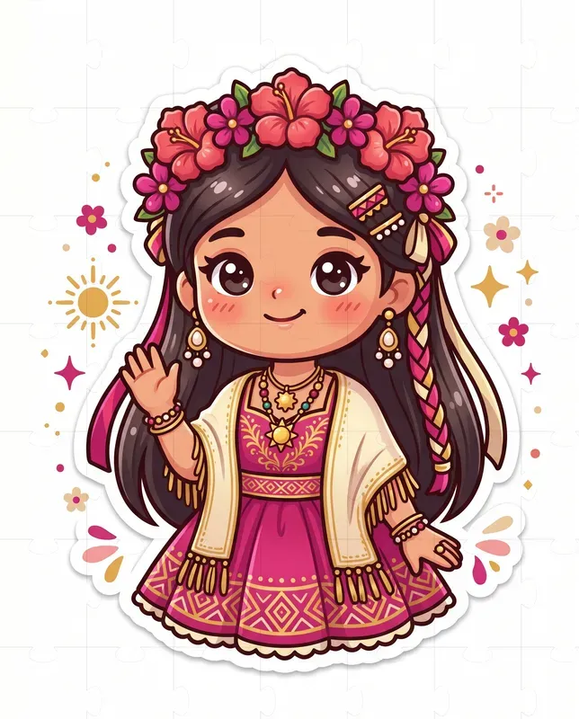 Cultural Princess Sticker Art