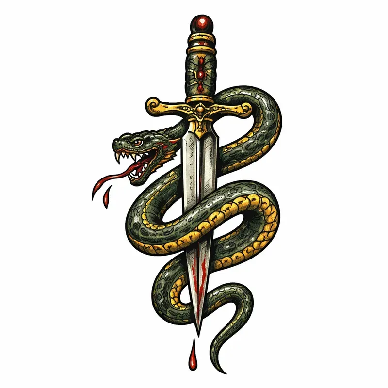 Vintage Tattoo Illustration Retro Art