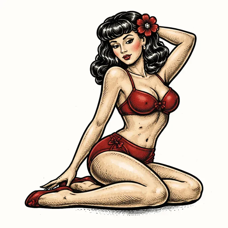 Vintage Tattoo Illustration Retro Art