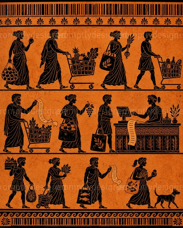 Ancient Modern Life Posters