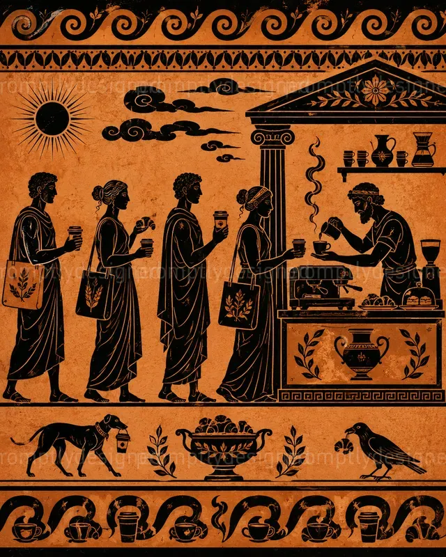 Ancient Modern Life Posters
