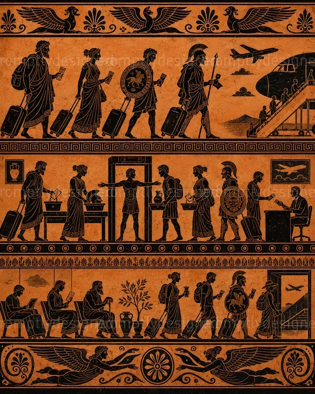 Ancient Modern Life Posters