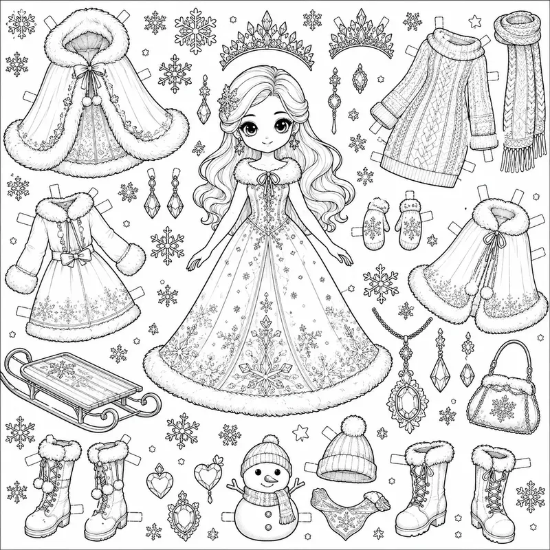Whimsical Dressup Paper Dolls Cute