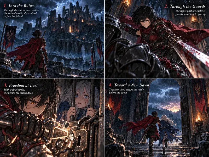 Anime Storytelling Scenes Grids Chat Gpts