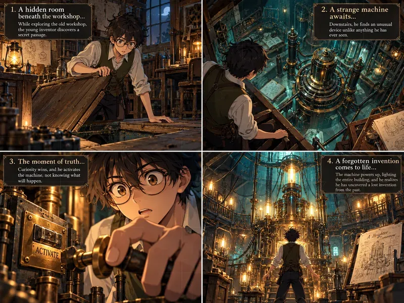 Anime Storytelling Scenes Grids Chat Gpts