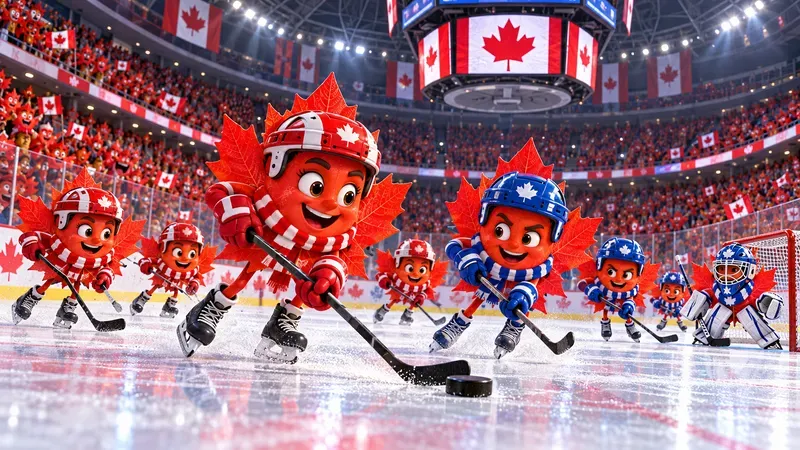 Funny Maple Leaf Characters