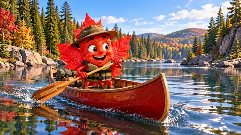 Funny Maple Leaf Characters