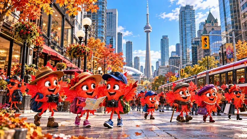 Funny Maple Leaf Characters