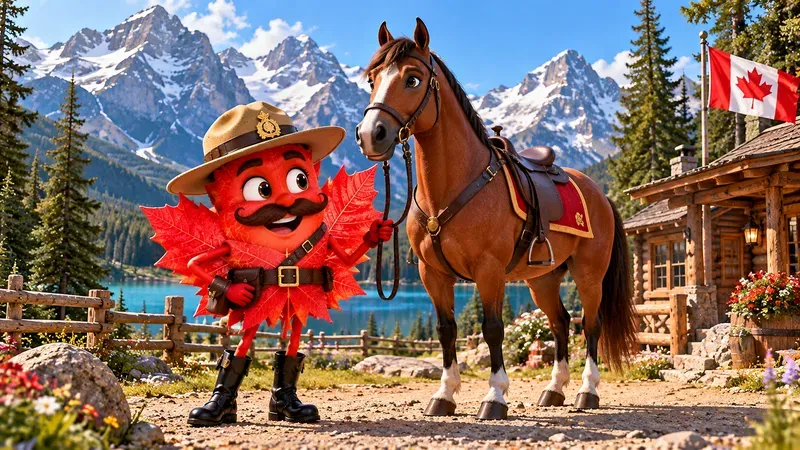 Funny Maple Leaf Characters
