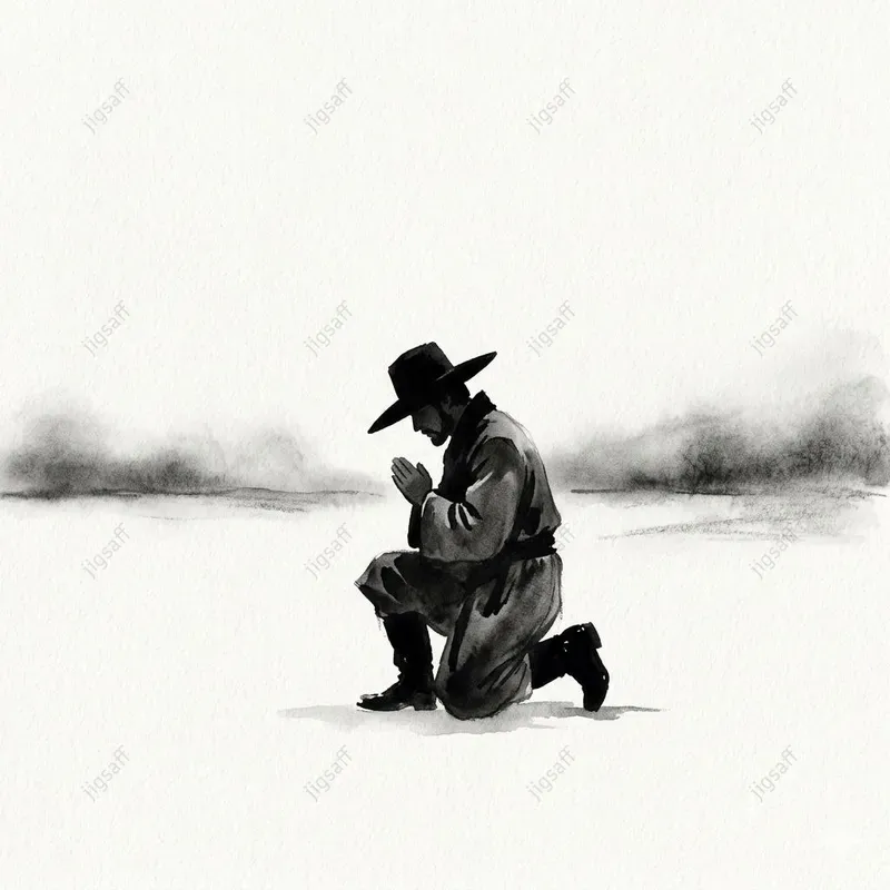 Minimalist Ink Wash Winter Solitudes