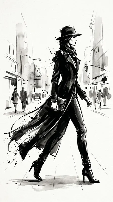 Elegant Ink Fashion Story Illustrations