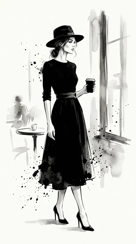 Elegant Ink Fashion Story Illustrations