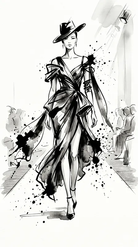 Elegant Ink Fashion Story Illustrations