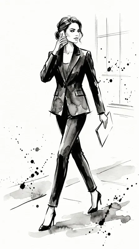 Elegant Ink Fashion Story Illustrations