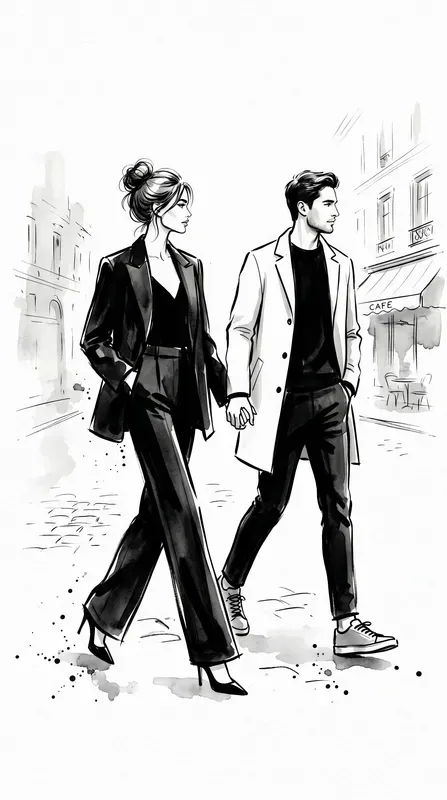 Elegant Ink Fashion Story Illustrations