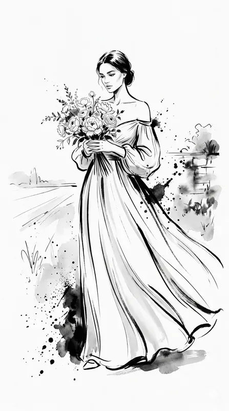 Elegant Ink Fashion Story Illustrations