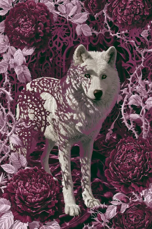 Gothic Lace Peony Couture Art