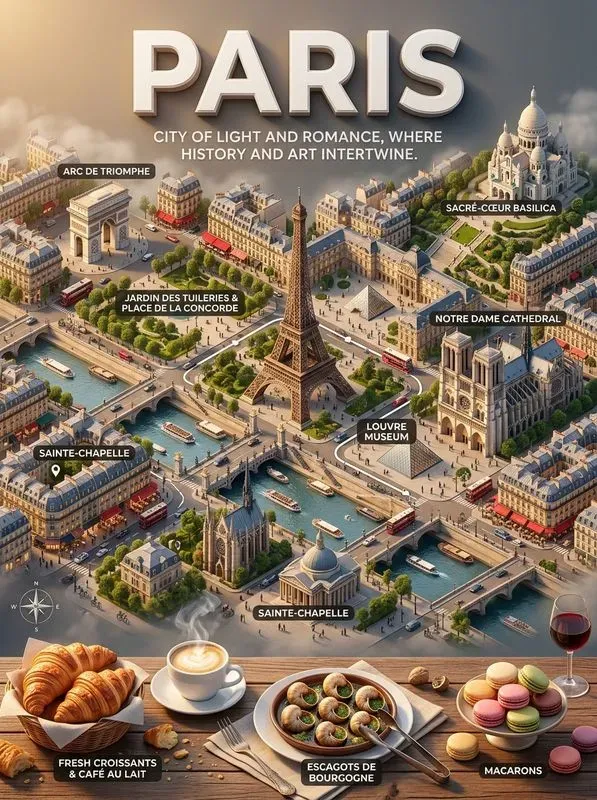 Cinematic 3d City Travel Map Posters
