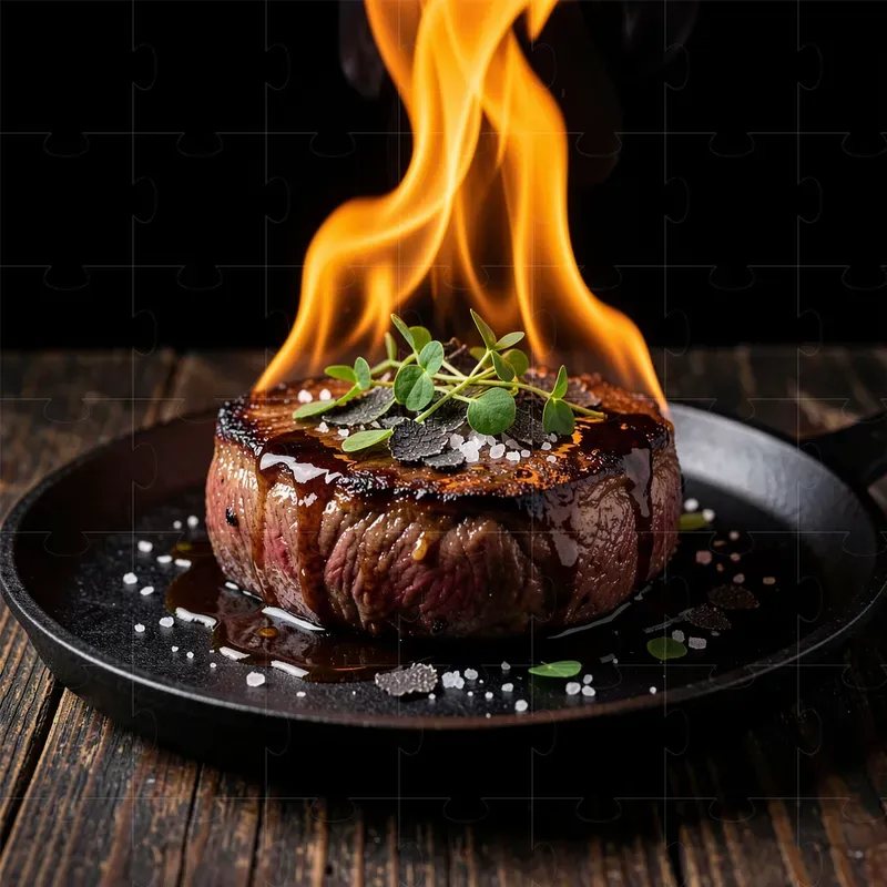 Gourmet Wagyu Steak Macro Photography