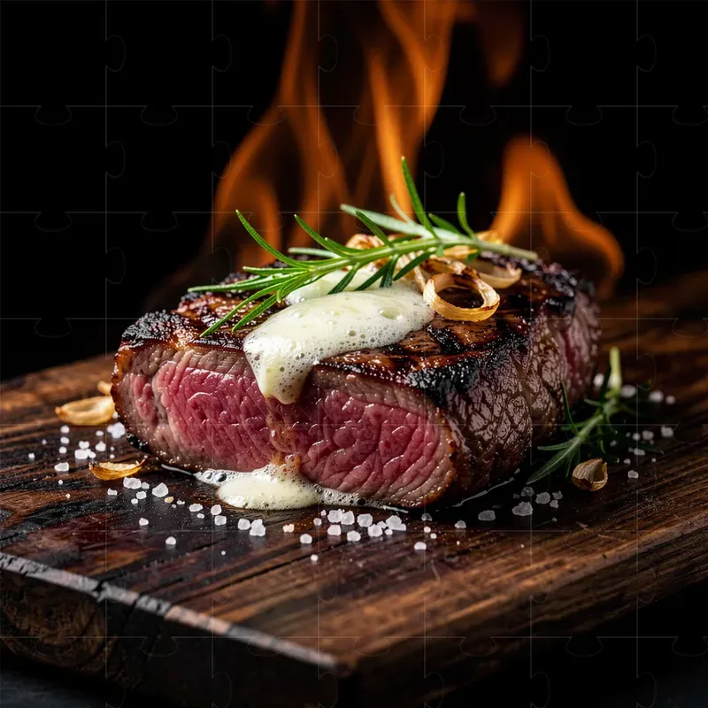 Gourmet Wagyu Steak Macro Photography