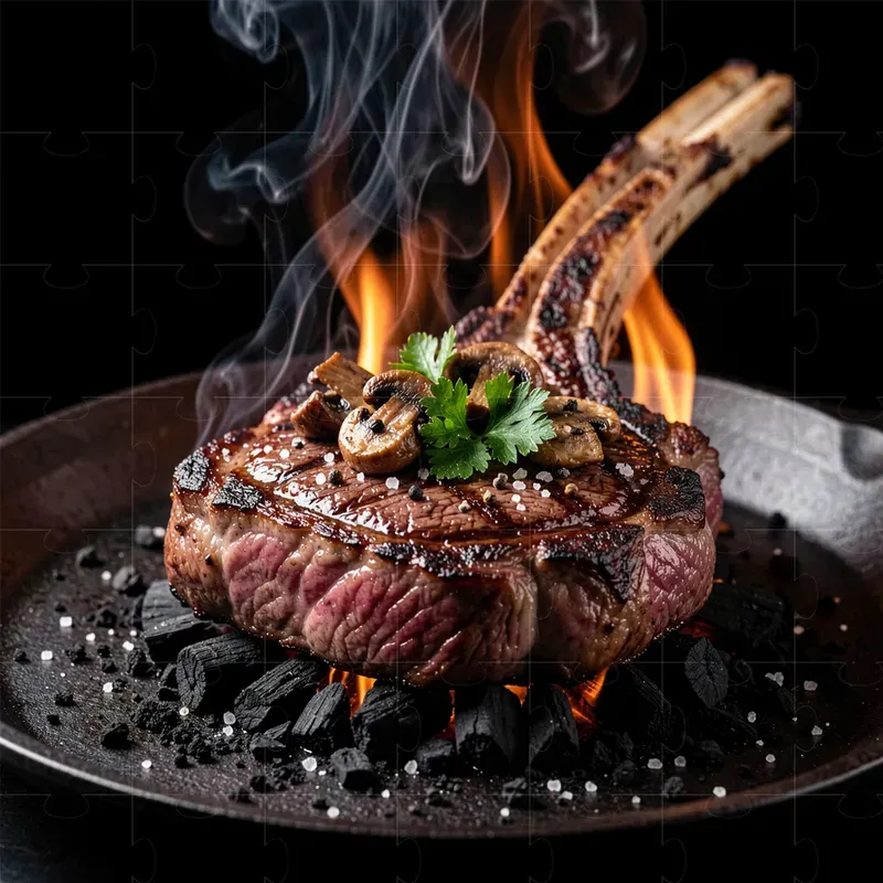 Gourmet Wagyu Steak Macro Photography