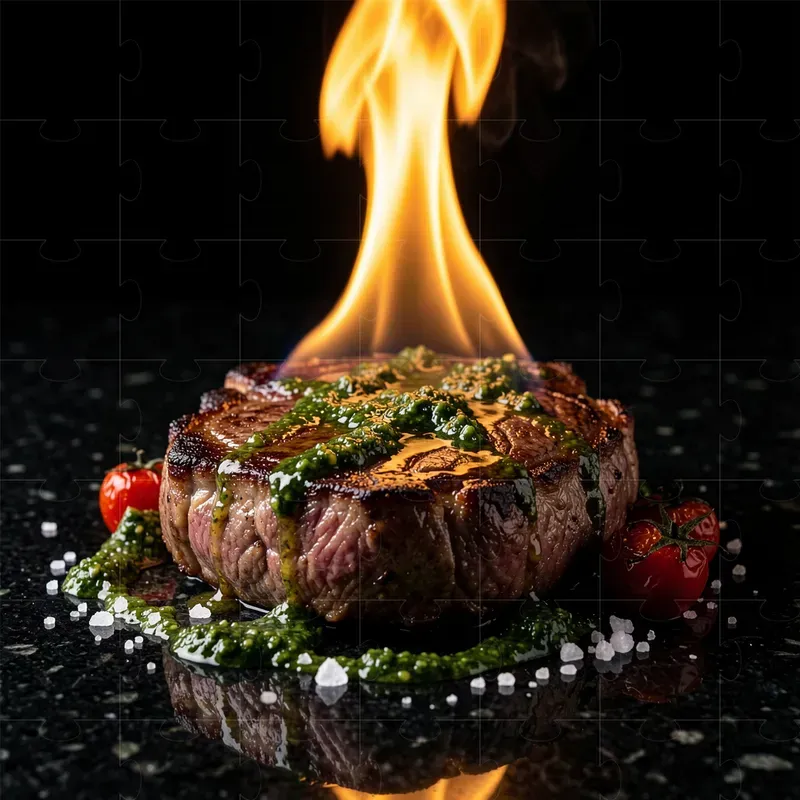 Gourmet Wagyu Steak Macro Photography