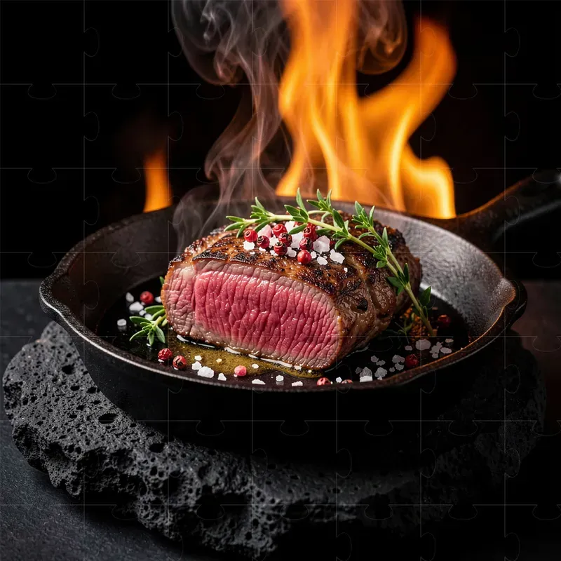 Gourmet Wagyu Steak Macro Photography