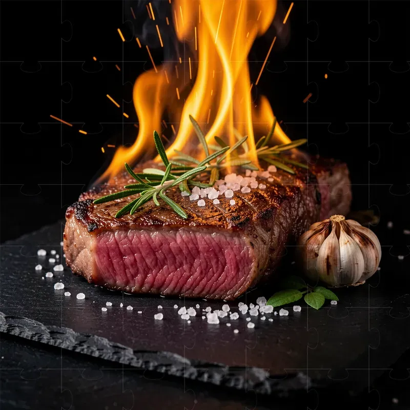 Gourmet Wagyu Steak Macro Photography