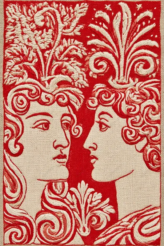 Redwork Renaissance Illustrations