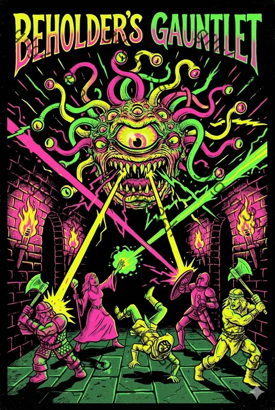 Neon Blacklight Dungeon Posters