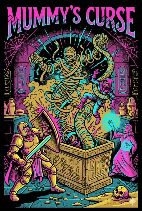 Neon Blacklight Dungeon Posters