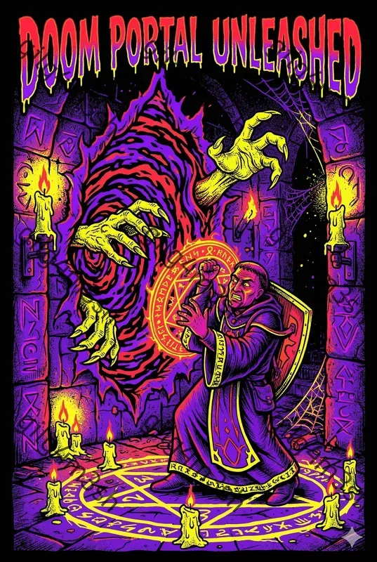 Neon Blacklight Dungeon Posters