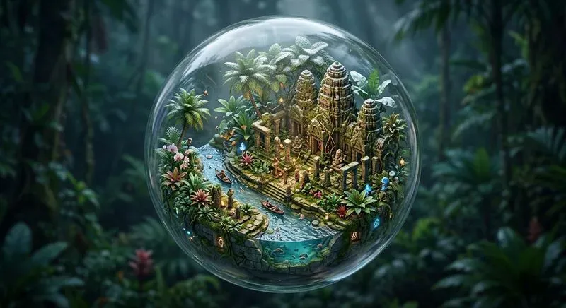 3D Crystal Glass Isometric Dioramas