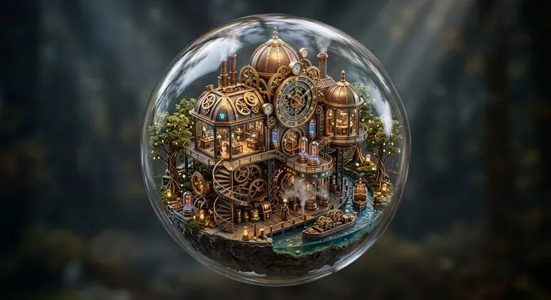3D Crystal Glass Isometric Dioramas