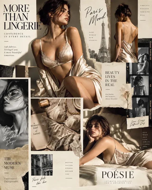 Nostalgic Fashion Editorial Moodboards