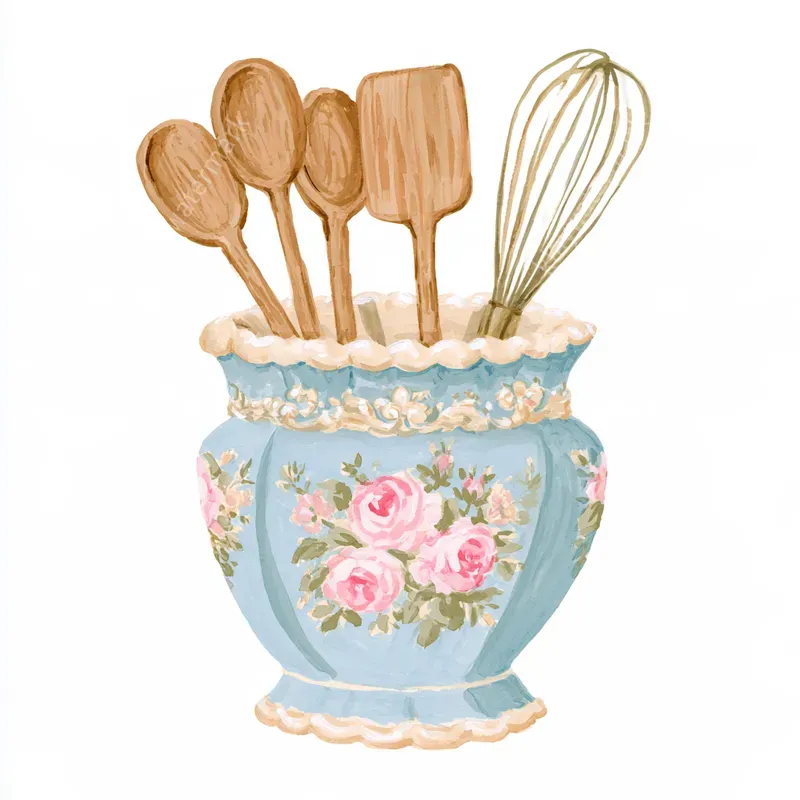 Romantic French Kitchen Watercolors
