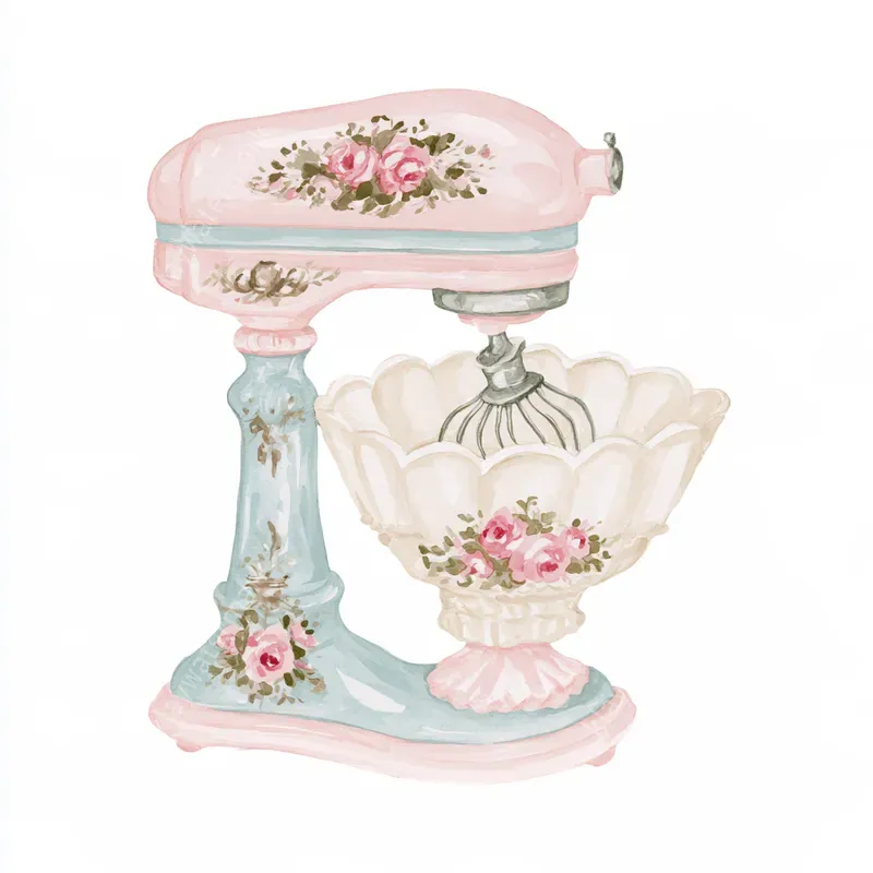 Romantic French Kitchen Watercolors