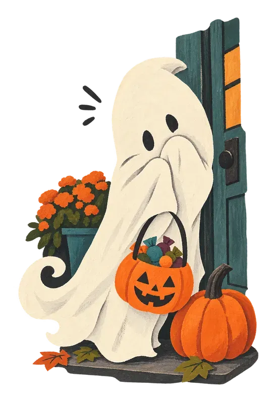Friendly Ghost Personality Clip Art