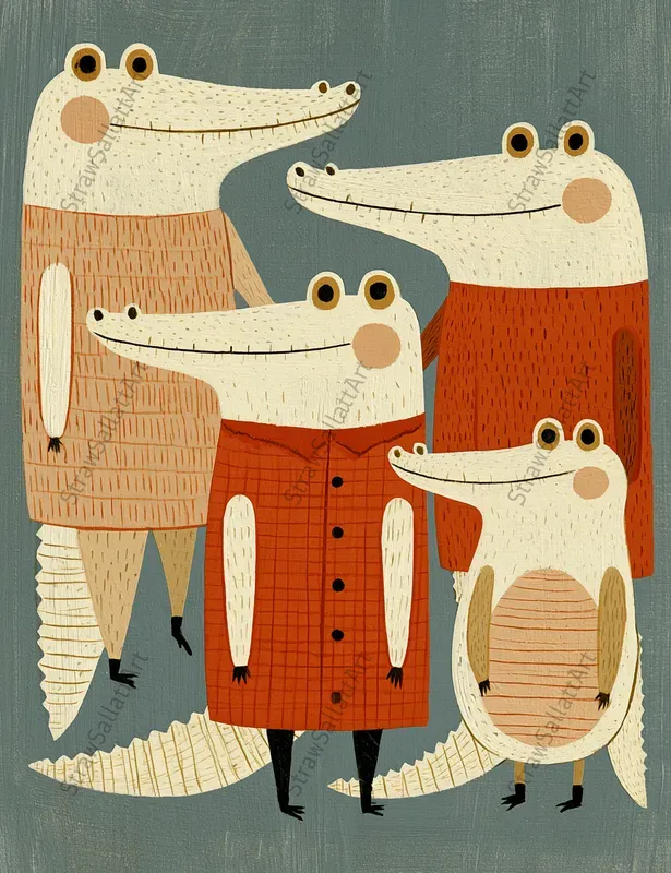Minimalist Nordic Folk Character Designs
