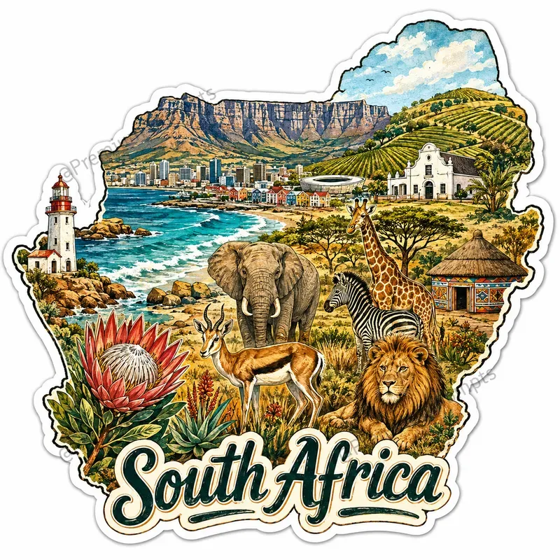 Illustrated Travel Stickers