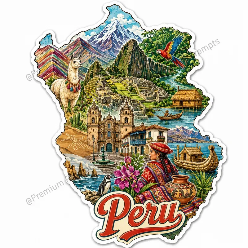Illustrated Travel Stickers
