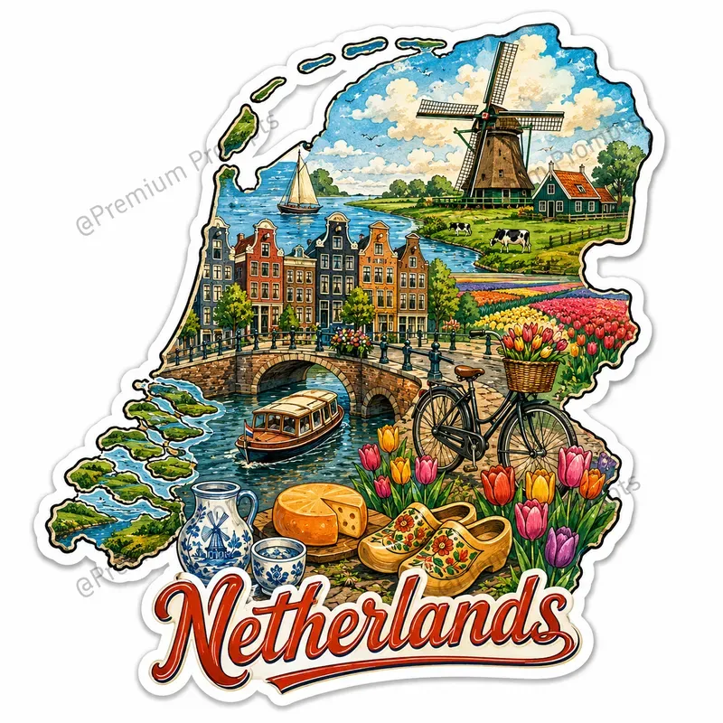 Illustrated Travel Stickers