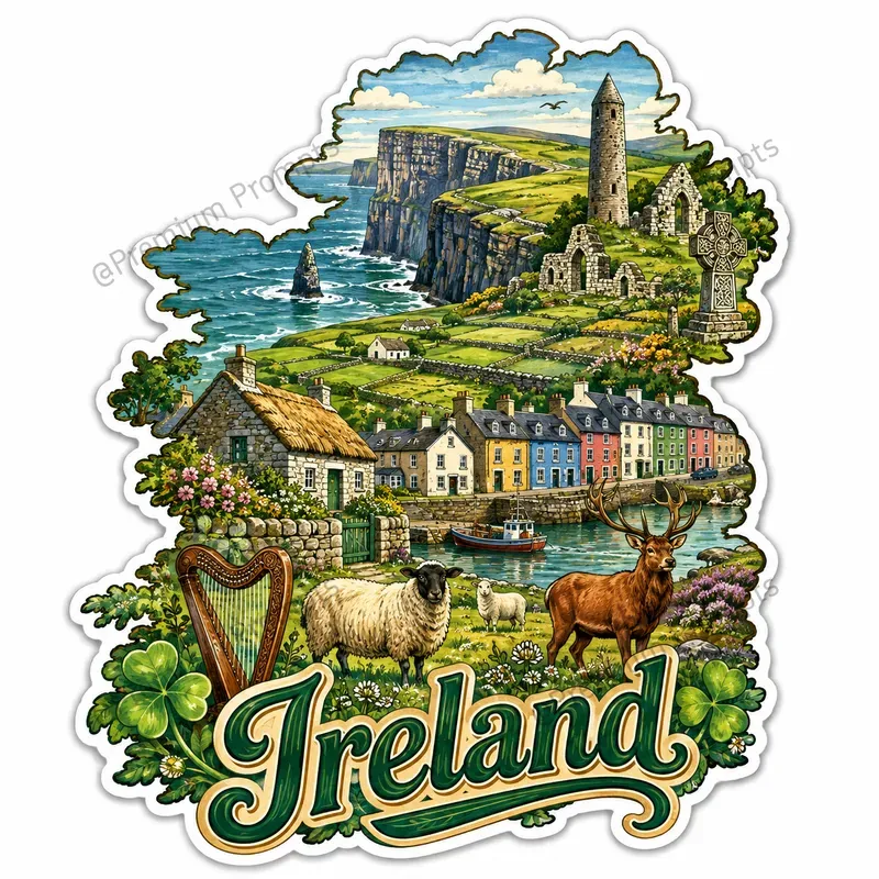 Illustrated Travel Stickers